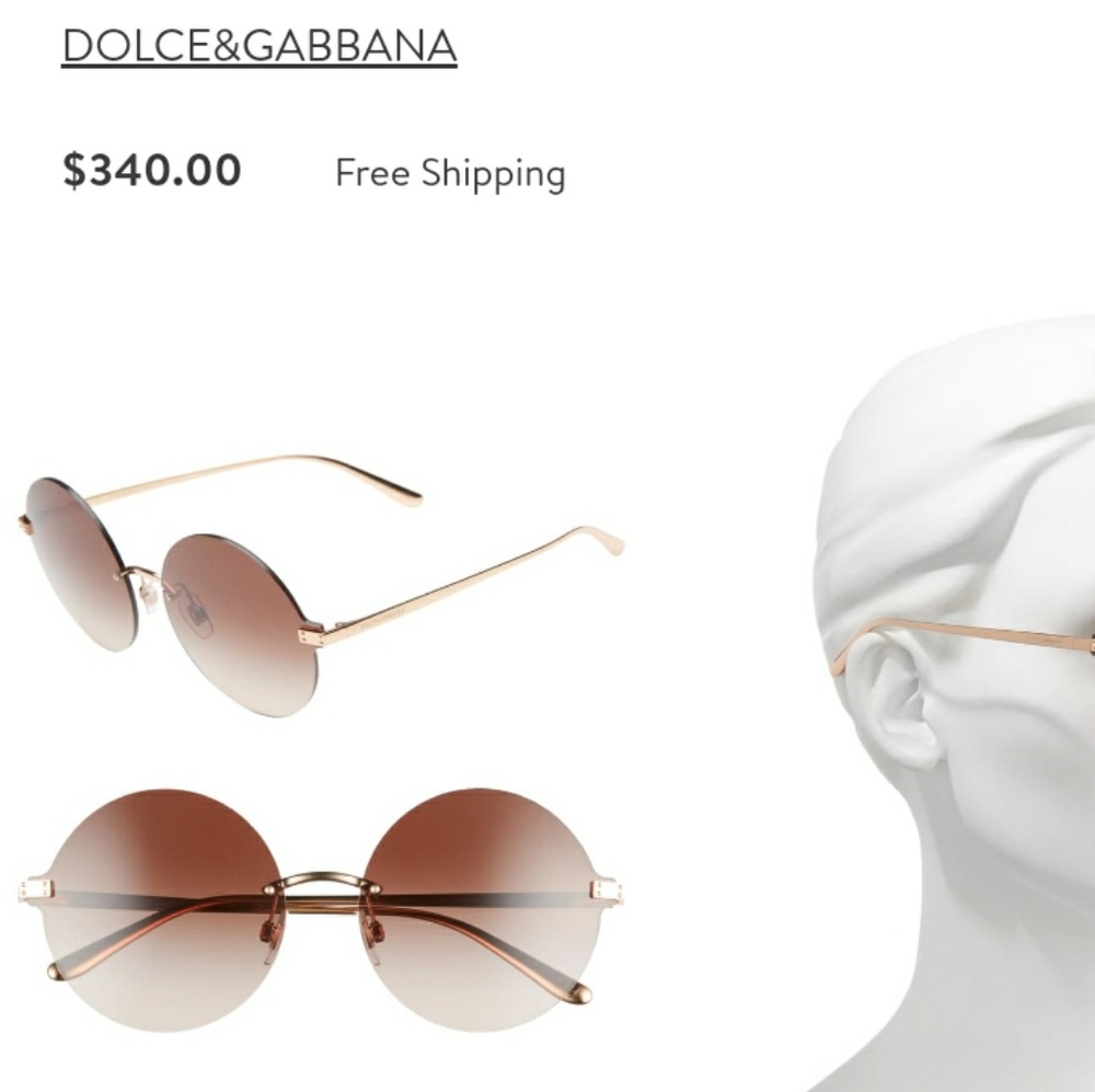 Brand new Dolce&Gabbana Rose Gold Sunglasses